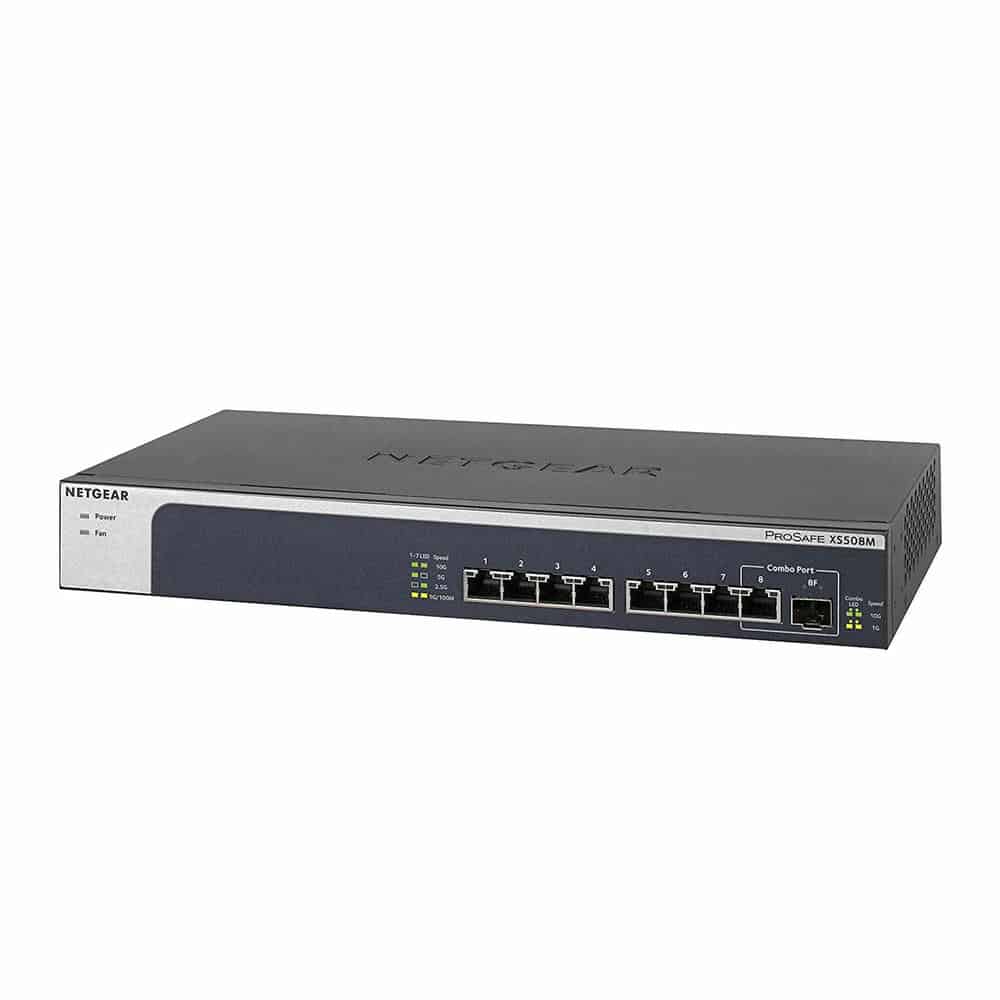 (image for) Netgear 10 Gigabit SFP+ Unmanaged Switch XS508M-100EUS